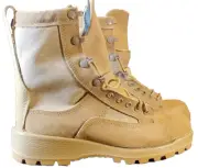 Bates US Military Issue Leather Suede Tan Combat Boots Men's Size 6 R