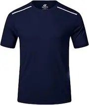 [Huayuzh] UV Shirt Men's Rash Guard T-Shirt Swimming Shirt UPF 50+ Quick Drying Lightweight Breathable Surfing Hiking Top, 11-Navy Blue, M