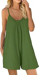 [Generic] Jumpsuits for Women Sexy Casual Jumpsuits for Women Summer Womens Casual Sleeveless Strap Loose Jumpsuit Romper