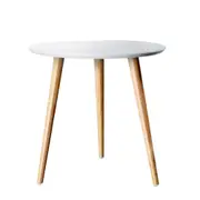 Scandinavian Round Coffee 50cm White