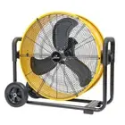 iLIVING Floor Drum Fan Heavy Duty Step-Less Speed Adjustment Yellow W/ Dc Motor
