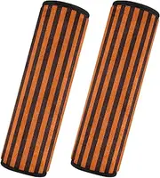 Car Seat Belt Pads Set of 2 Breathable Auto Seatbelt Shoulder Pad Camera Bag Strap Cover Car Accessories for Adults and Kids S Orange Black Tripe