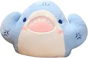 GLSTOY Shark Shape Plush Decorative Throw Pillow for Couch Sofa Bed Cute Animal Design for Sleeping Hugging Home Decoration for Adults