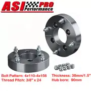 2Pcs 38mm Wheel Spacers 4x110-4x156 Adapters Fit Honda Yamaha Suzuki CB=90mm AU