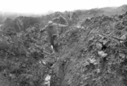 World War One Near Verdun Soldier In A Trench On Hill 375 1918 OLD PHOTO