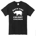 Save the Chubby Unicorns T-Shirt black new funny unicorn