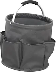 Eigell Garden Tool Bag Tote Bag Foldable Portable with Pockets Storage Basket Tool Organizer for Gardening Camping Travel Shopping, Gray