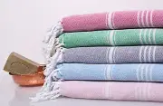 Turkish Towel Peshtemal Pestemal Red, Grey, Green, Blue, Pink Fouta