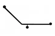 New Bradley 832-Mb Toilet Grab Rail 45 Degree Right Hand - Matte Black 870Mm X
