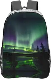 [DRTGEDS] Dark Northern Lights Clear Backpack,High Capacity Clear Bag For Travel,Work,Festival, Concerts Women Men Unisex