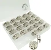 LNKA 25PCS Metal Bobbin in Box 45785 for Singer Featherweight 221 222 301...