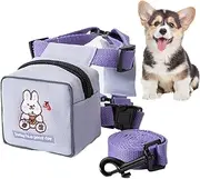 Dog Backpack, Pet Harness, Adjustable Straps, Hiking Harness, Cartoon Small Dog Backpack With Pet Lead - Cute Colorful Dog Saddle Bear Rabbit Dinosaur Animal Pattern Cat Pack Vest For Family, Friends