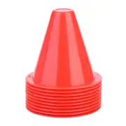 (Red)10pcs Soccer Training Cone Football Barriers Plastic Marker Holder HO