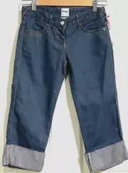 Sass & Bide BNWT Womens Size W24 x L18 Missona Plaza Capri Leg Blue Denim Jeans