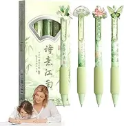 Ink Pens for Writing, Quick-Drying Neutral Pen, Quick-Drying Liquid Ballpoint Pen in National Style, Quick Drying Rollerball Pen with Fine Tip for Men, Children and Women