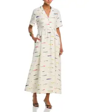 Staud Meryl Linen Shirt Dress