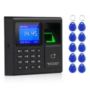2X(Fingerprint Attendance Machine+10 Cards Access Control Electric Time7725