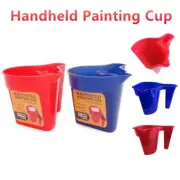 Handheld Painting Cup Paint Bucket Container Art Plastic Cleaning Brush Storage