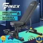 Finex Weight Bench FID Bench Flat Incline Decline Press Commercial Gym Black NEW