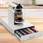 Coffee Pod Holder Drawer - 50 Capsule Storage Organizer Tray Counter Containe...