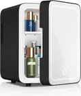 Makeup Fridge With Dimmable LED Light Mirror 4L Mini Fridge for Bedroom Car O...
