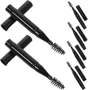 WRITWAA 6Pcs Portable Eyebrow and Eyelash Brush Applicators with Soft Bristles for Precise Makeup Application for Travel and Daily Use Compact Design