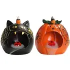 Pumpkin Waterfall Incense Holder Backflow Waterfall Incense Burner Desktop LED