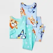 Toddler 2pc Snug Fit Bluey Cotton Pajama Set - Blue 5T