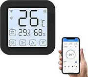 Daseeme Tuya Smart WiFi IR Air Conditioner Controller Thermostat with LCD Display App Control Temperature Humidity Sensor Monitor Compatible with Google Home for Mini Split Portable AC