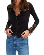 Free People Rosebud Cuff Top