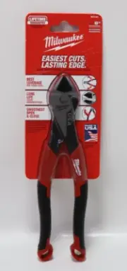Milwaukee MT558 8" Diagonal Comfort Grip Cutting Pliers - Brand New -Made In USA