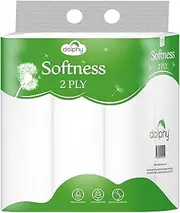 Dolphy 2-Ply Toilet Paper 72 Rolls (18 Rolls x 4 Packs), 180 Sheets Per Roll, Ultra Soft White Bathroom Tissue, Septic Safe, Bulk Pack for Home, Office & Hotels