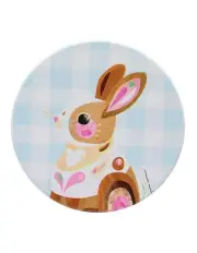[Maxwell & Williams] Pete Cromer Barn Friends Ceramic Bunny Round Coaster 10cm in Blue