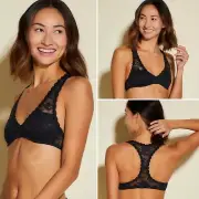 NWT Cosabella Never Say Never Racie Bralette PETITE SMALL 28A 28B 30A Black Lace