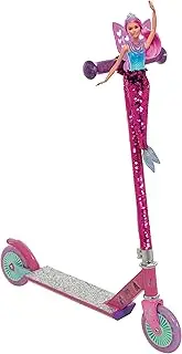 Girls Barbie Mermaid Sequin Inline 2 Wheel Kids Scooter | Pink Glitter Reversible Stem Age 5+