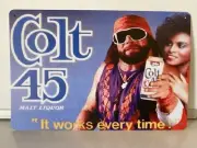 Colt 45 Malt Liquor - Randy Macho Man Savage Metal Sign - WWF Wrestling Retro