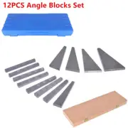 12Pcs Precision Angle Blocks Set 1/4 to 30 Degree Gauge Milling Machinist Tools