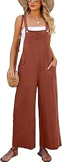 [Eisctnd] Overalls Women Sleeveless Baggy Jumpsuit for Women Comfortable Casual Wide Leg Rompers With Pockets