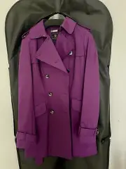 David Lawrence Size 6 Purple Trench Coat