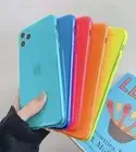 Neon Case For iPhone 16 11 12 13 14 15 Pro MAX Plus Silicone Clear Phone Cover
