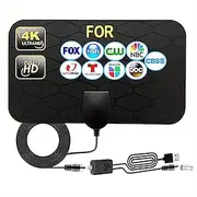TV Antenna-2023 Indoor Amplified HD Digital TV Antenna For Smart TV Up To 380Miles Support 4K 1080p And All Older TV's-Ultra Thin Smart Switch Amplifier Signal