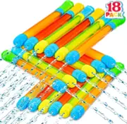 18 Pack 16.5'' Super Water Soaker Blaster Squirt Guns, Bulk Summer Outdoor Swimm