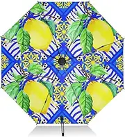 [RPLIFE] Umbrella, Auto Open Close Folding Umbrella Compact Windproof, Compact Size for Backpacks/Handbags - for Travel, Watercolor Lemons