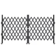 Double Folding Security 360° Rolling Barricade Scissor Gate or Door W/Padlock