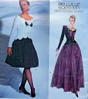 * 1015 Misses VOGUE DESIGNER ORIGINAL Top & Skirt SASSOON Pattern sz 10 UNCUT