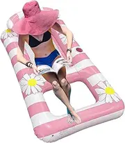 Pool Toys | Inflatable Pool Float Chair | Foldable Sofa Bed for Outdoor Vacation Travel and Relaxation Beach Backyard Poolside