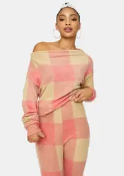 All Up In My Feels Plaid Sweater Set