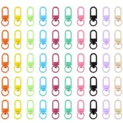 50 PCS Colorful Snap Hooks 10 Colors Lobster Claw Clasps Swivel Key Chain