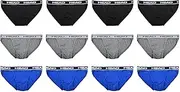 [HEAD] Men's String Bikinis - 12-Pack Essential Cotton Assorted Colors No Fly 2X-Large