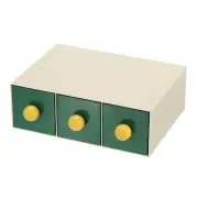 Stackable Drawer with 3 Drawers, Bathroom Storage Organizer, Green